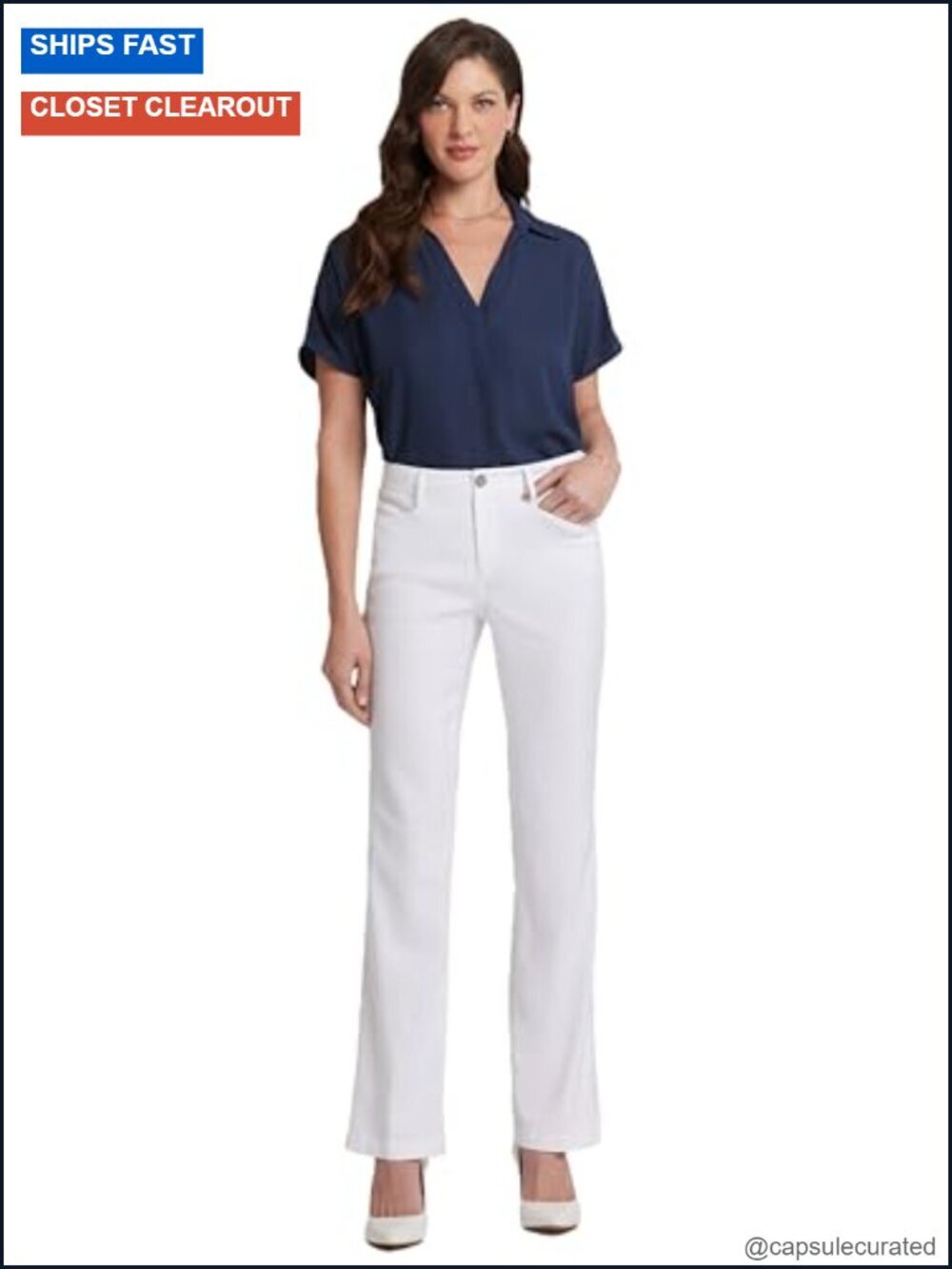 Stretch Linen Wide-Leg Trouser Pants with Lift Tuck Technology